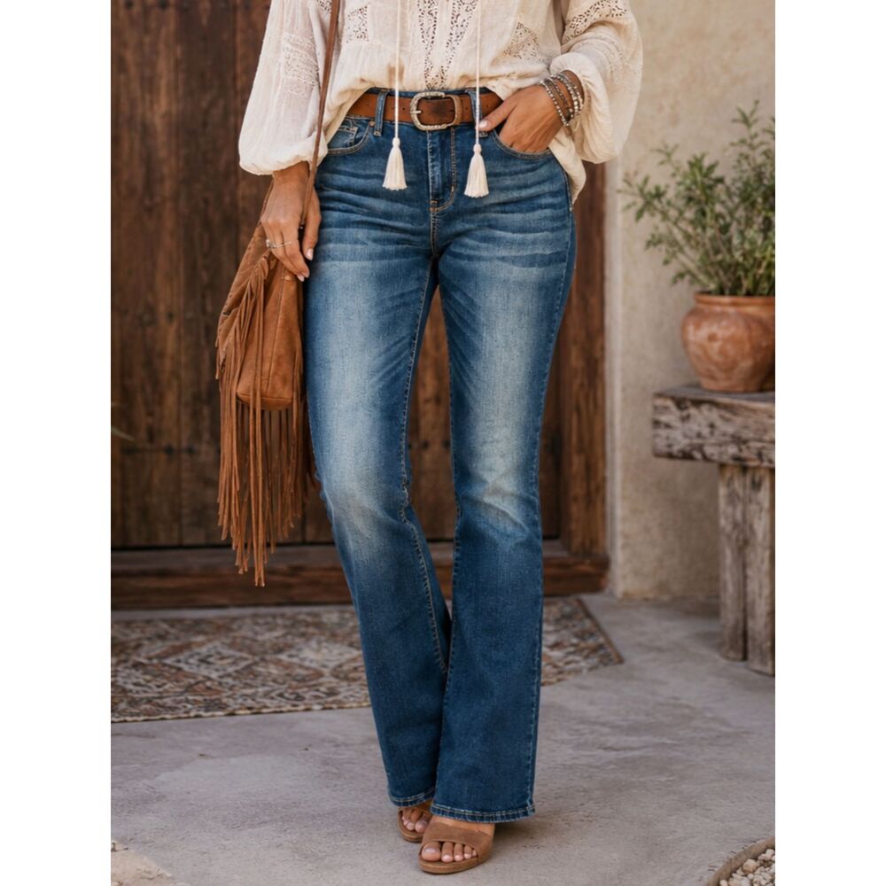 Levi's Denizen Modern Boot Cut Jeans Women's 10M 30x32 Stretch Medium Wash